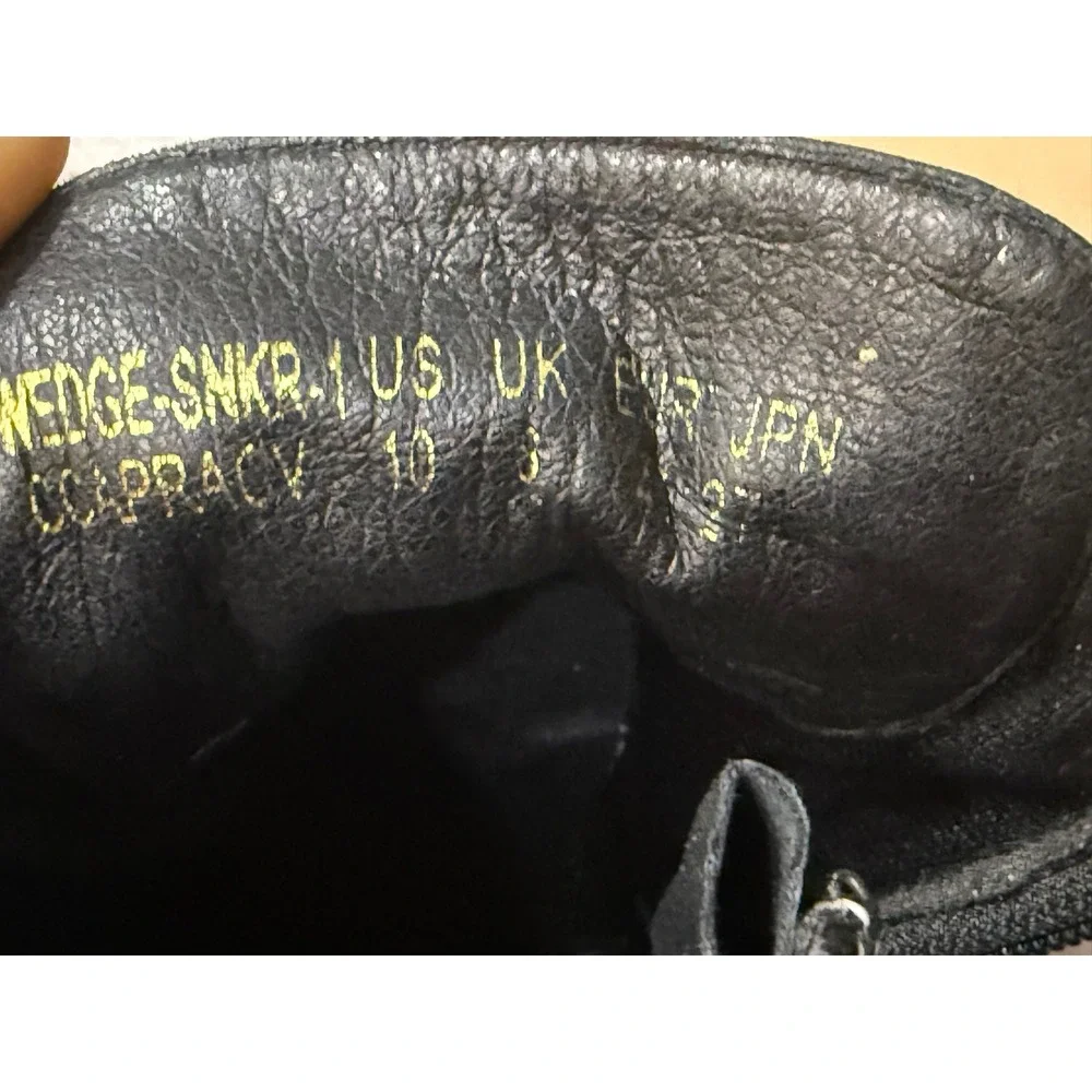 Dream Pairs Womens Black Hidden Wedge Sneakers High Top Zip Up Shoes‎ Size 10
